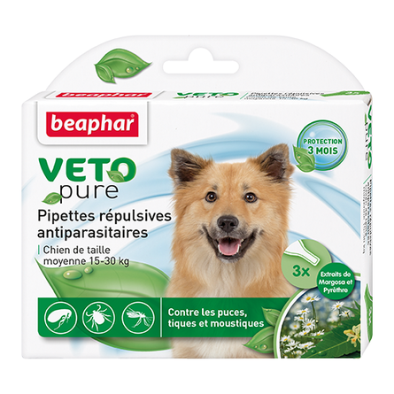 Beaphar VETO pure БИО капли от блох и клещей для собак средних пород – интернет-магазин Ле’Муррр